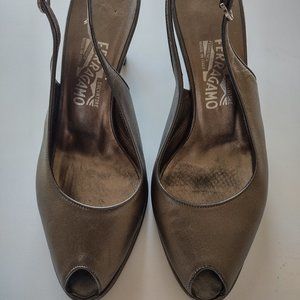 Ferragamo Peep Toe Heel Sandals